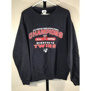 Vintage 2002 Minnesota Twins MLB AL Centeral Champions crewneck sweater mens sz